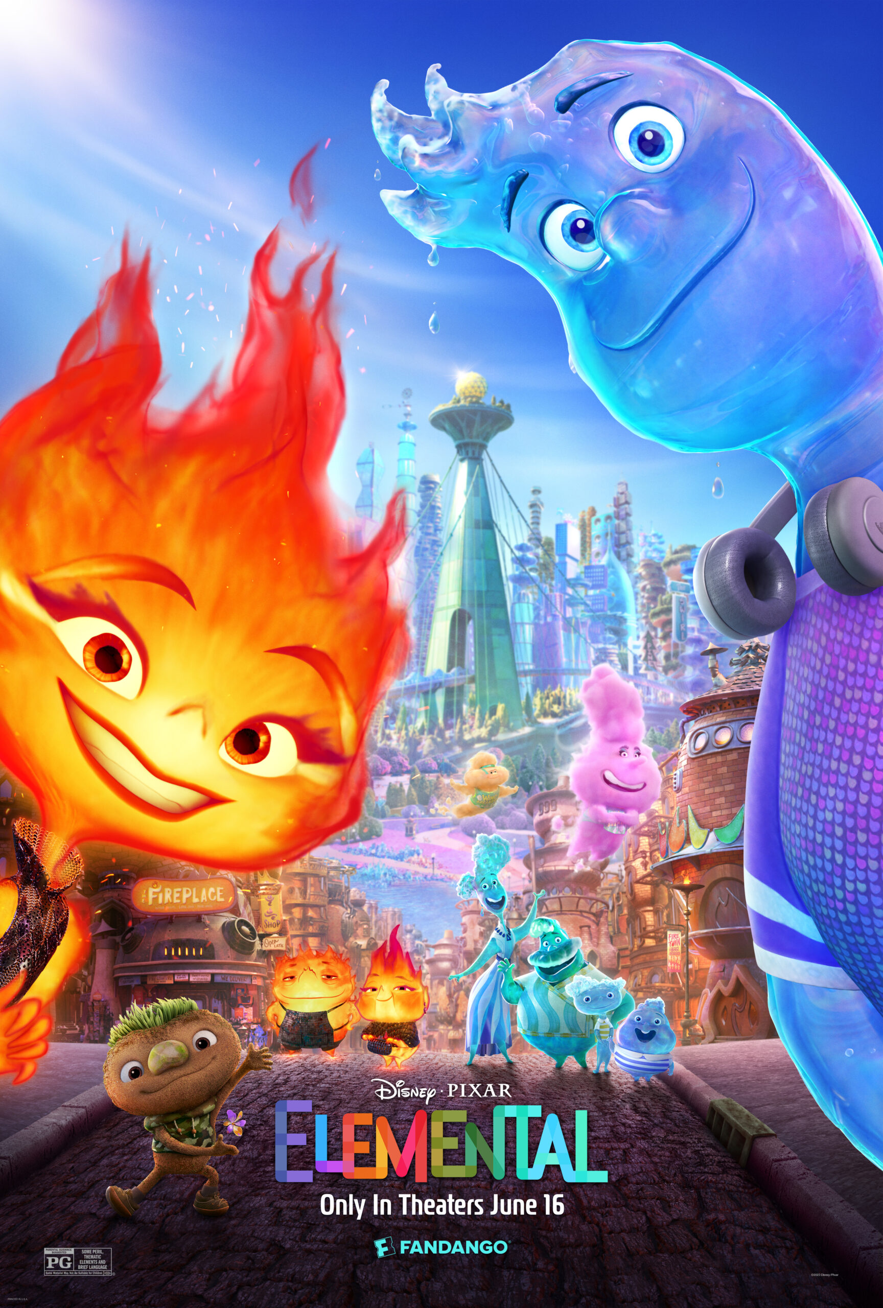 New Movie Posters Revealed For Pixar’s Elemental