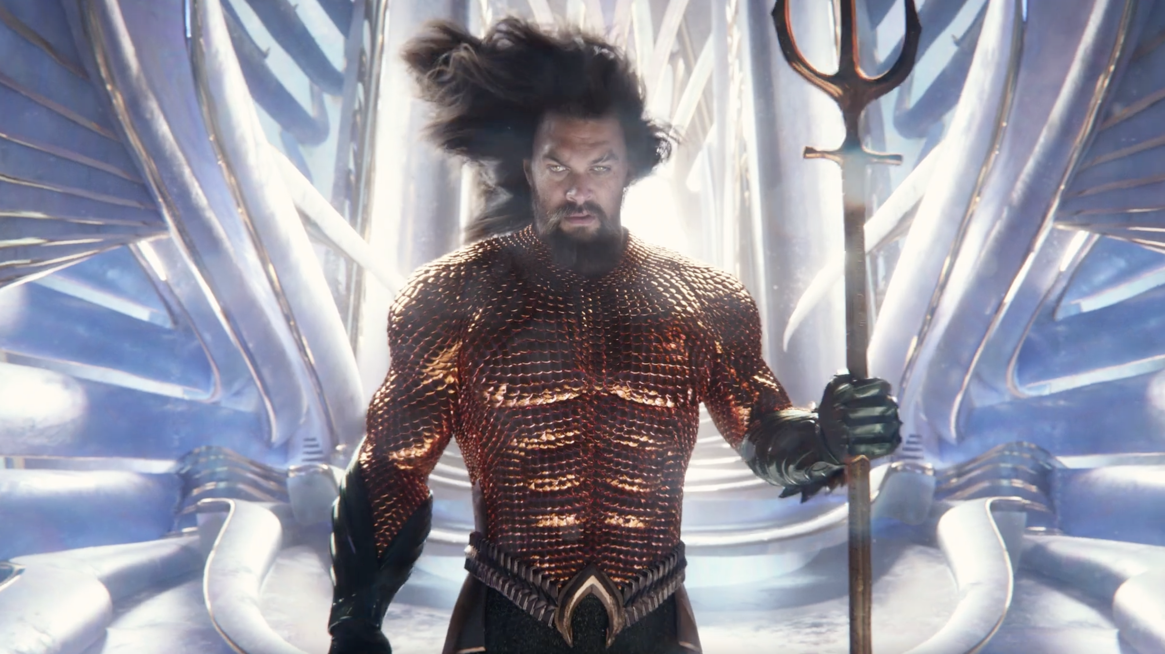 Jason Momoa as Aquaman/Arthur Curry in Aquaman and the Lost Kingdom