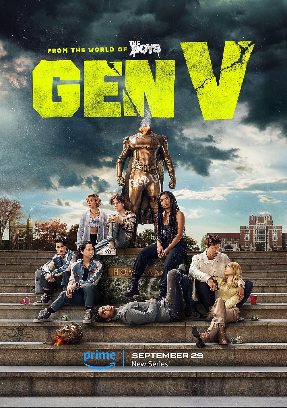 The official poster for Gen V, now streaming on Prime Video
