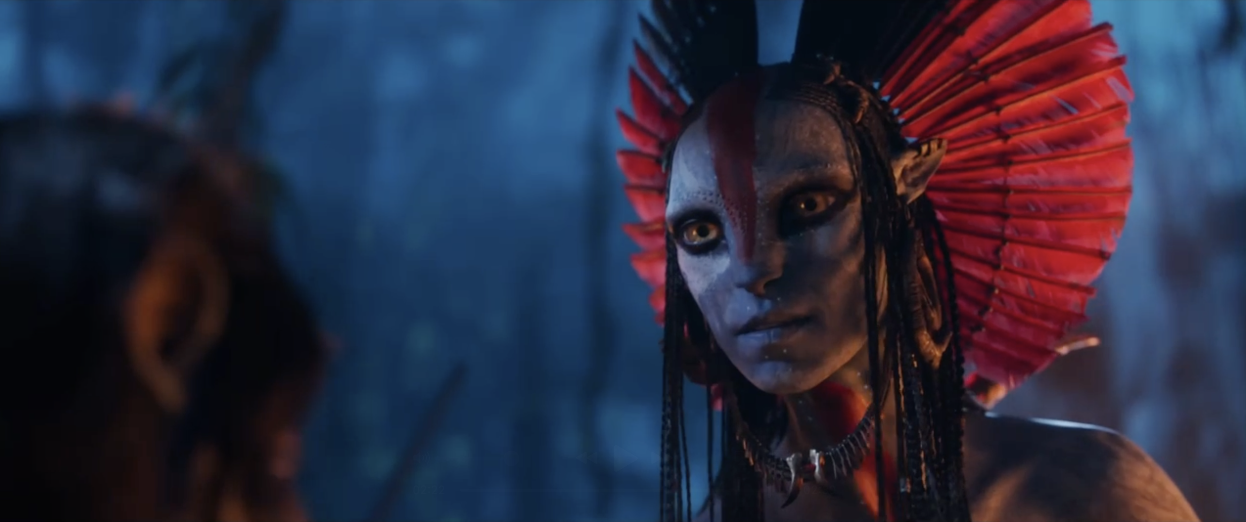 Varang, leader of the Ash Tribe (played by Oona Chaplin)